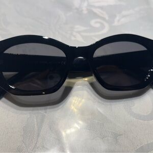 Celine Black Oval Women's Sunglasses